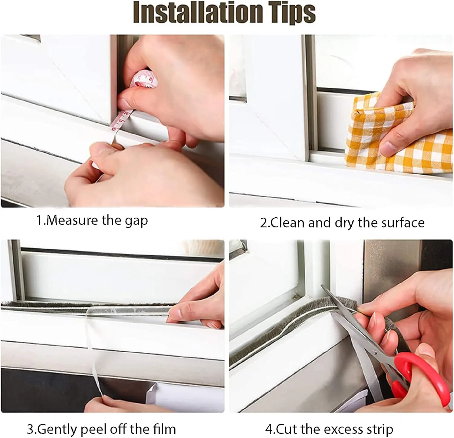 33 قدم رمادي ذاتي اللصق عازل للصوت لتجريد الطقس للأبواب والنوافذ #6