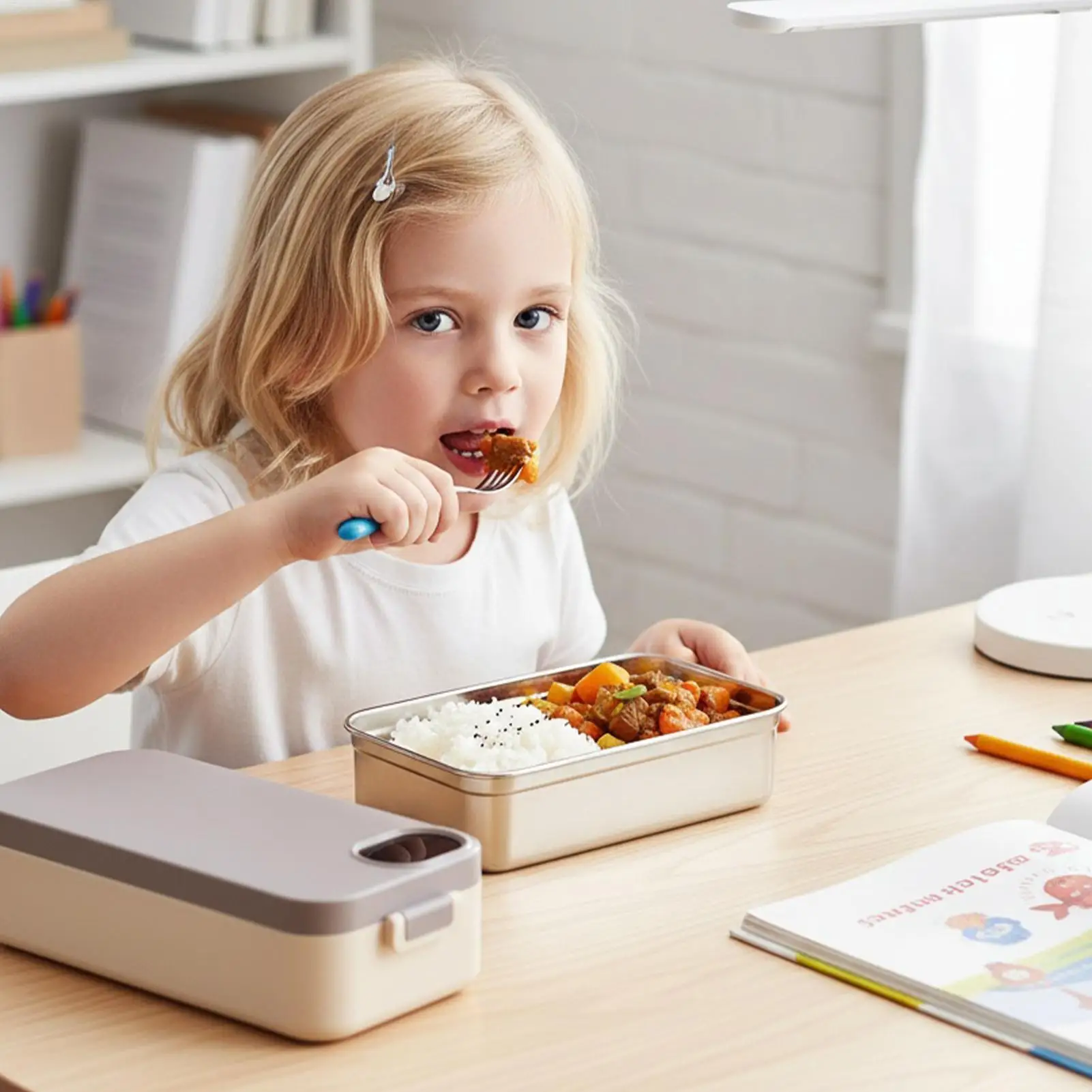 

Electric Lunch Box For Adults Rechargeable Food Warmer Portable Electric Lunch Box With Stainless Steel Container For Kids Boys