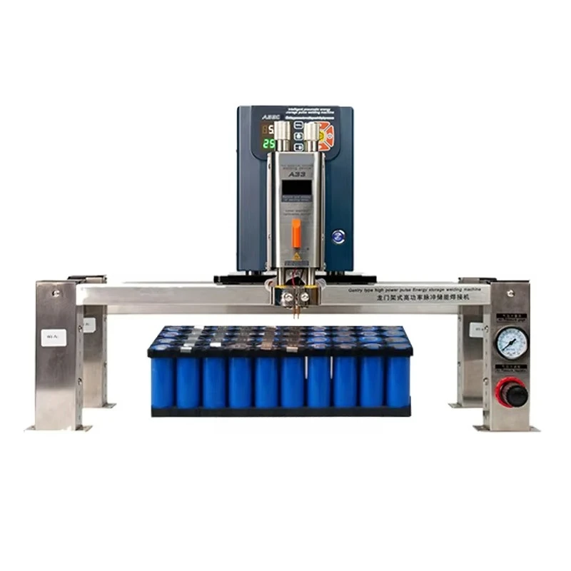 12/27KW High Power Spot Welder Energy Storage Lithium Battery Spot Welding Machine Penematic Press Down 2000A/4500A Welder