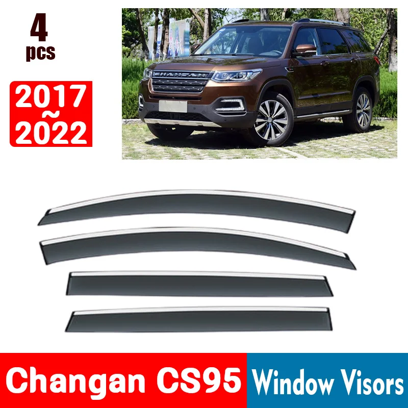 

FOR Changan CS95 2017-2022 Window Visors Rain Guard Windows Rain Cover Deflector Awning Shield Vent Guard Shade Cover Trim