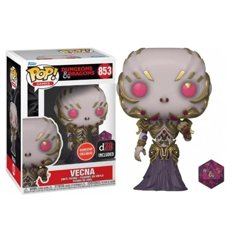 2025 Nuevos JUEGOS Funko Pop Dungeons&Dragons Vecna # 853 D20 Colección incluida Figura de vinilo Modelo Juguetes para decoración de regalos