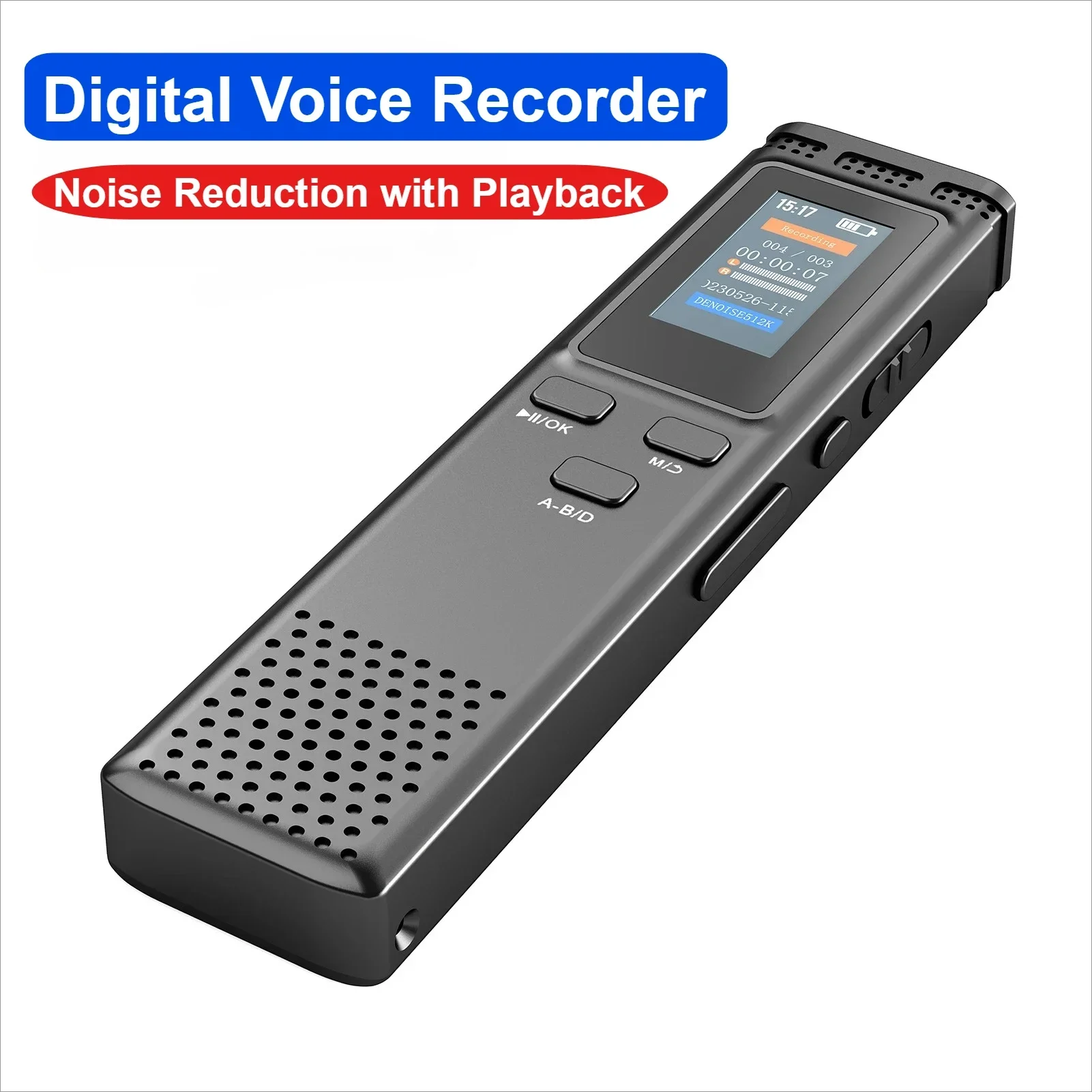 

Digital Voice Recorder Music Player Voice Activated Audio Recording Noise Reduction with Playback MP3 288hrs Kit 64GB/16GB/8GB