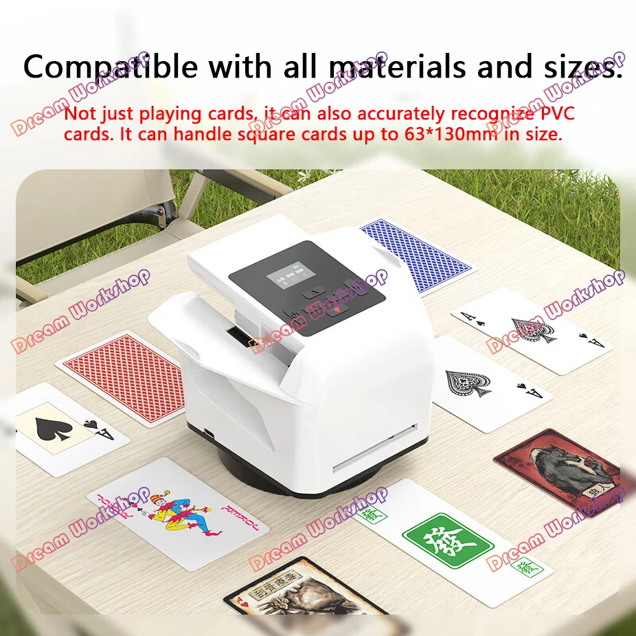 Automatic Playing Card Shuffler Mixer Games Poker Sorter Machine Dispenser for Travel Home Party Poker Device 5200mAh