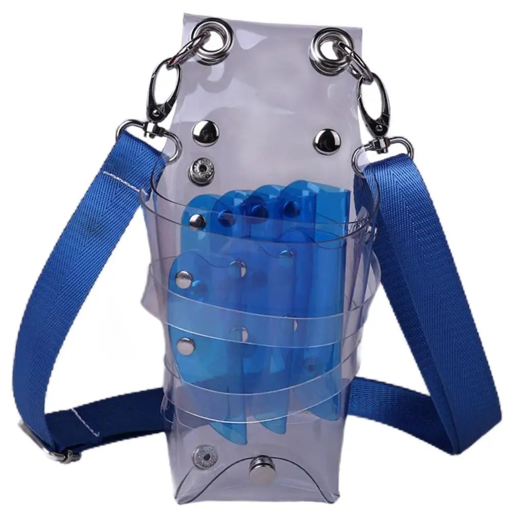 Transparent PVC Hairdressing Storage Bag with Adjustable Belt for Scissors Combs Shears Salon Barber Waist Holster Pouch