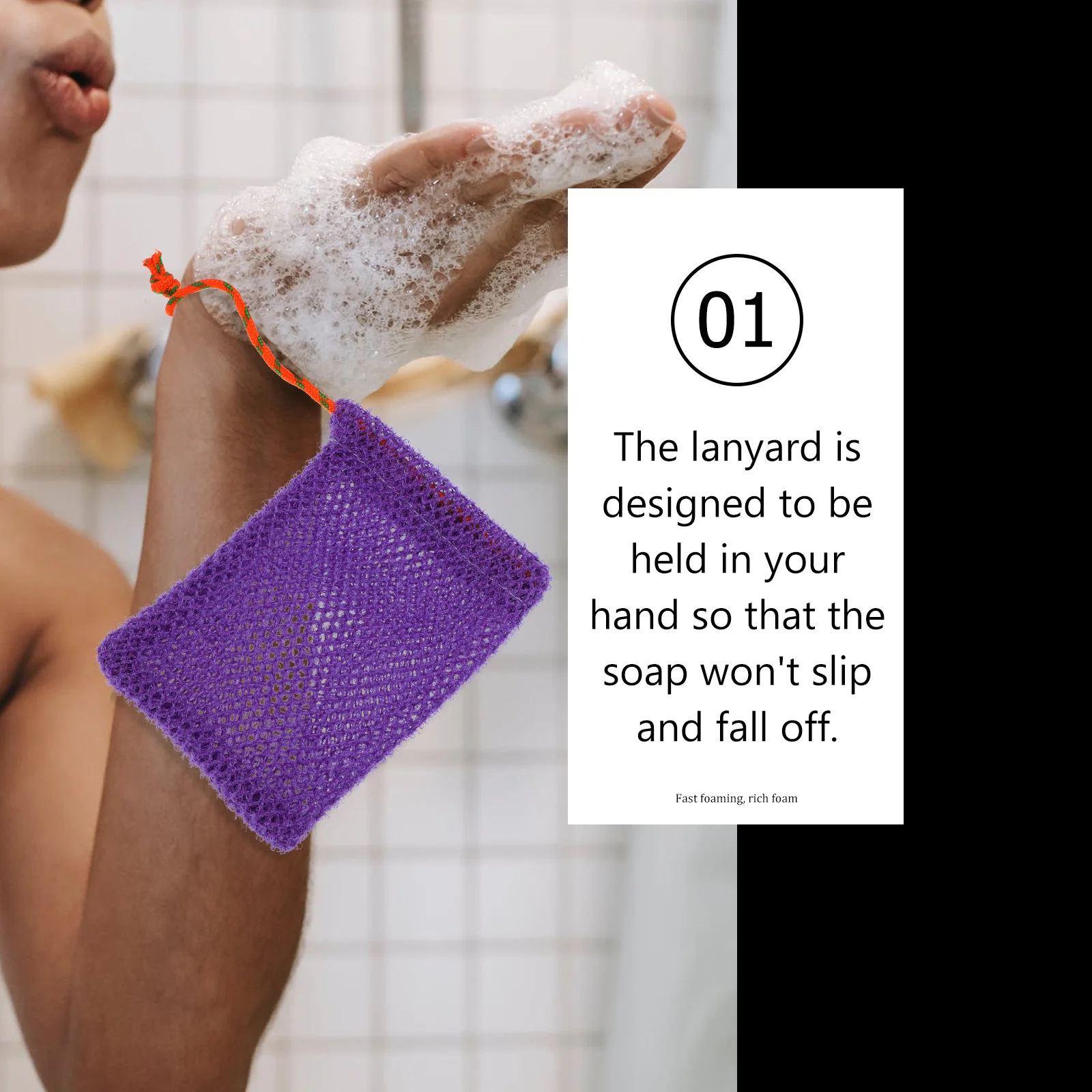 

4pcs Soap Bubble Pouch Premium Bathing Foaming Bag Durable Storage Bag for Home Use Nylon Drawstring Soap Cleaner Lanyard