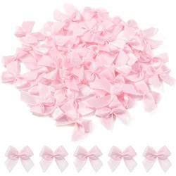 100Pcs Ribbon Bow Handmade Thread Tied Polyester Ribbon Bow DIY Clothing Accessories Gift Box Decoration