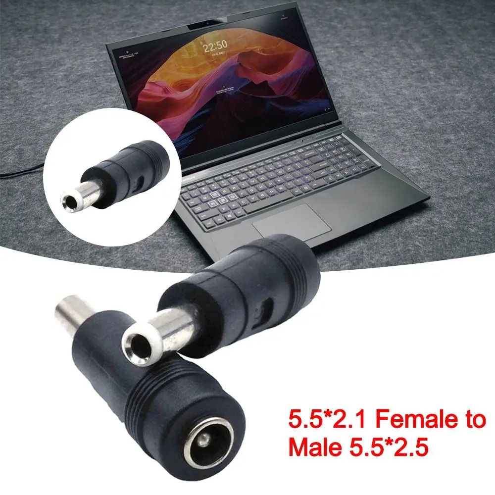 

5.5 x 2.1 mm 5.5*2.1 Female to Male 5.5*2.5 Conversion Head Jack DC Adapter DC Power Connector DC Power Plug Jack 5.5 x 2.5 mm