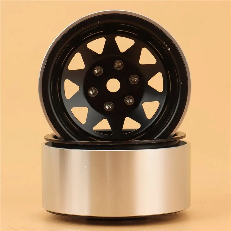 ABXE-8PCS Deep Dish 1.9 Metal Beadlock Wheel Hub Rim For 1/10 RC Crawler Axial SCX10 90046 Traxxas TRX4 RC4WD D90,4