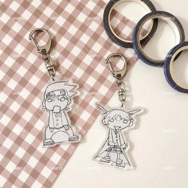 Porte-clés Anime Soul Eater Maka Albarn en Acrylique, avec Expression Étonnée, Pendentif de Sac, Accessoire Décoratif, Cadeau Mignon