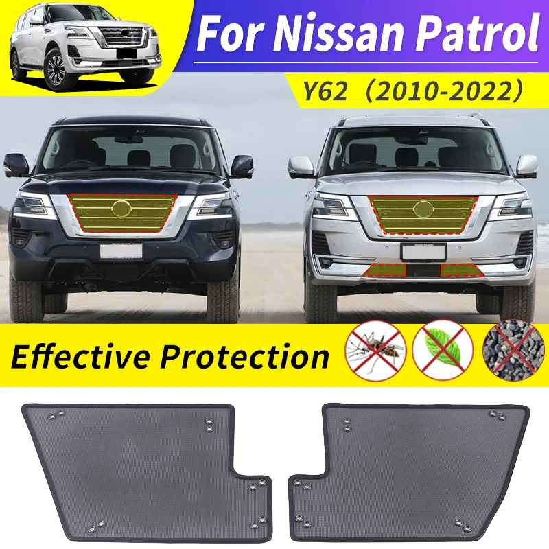 

For Nissan Patrol Y62 2010-2020 Middle Grid Grille Water Tank Protecting Net Modification Accessories 2017 2019 2018 2016 2015