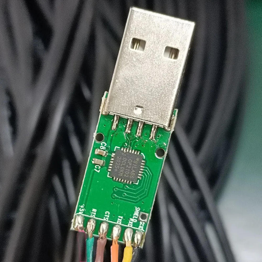 CP2102 USB-zu-RS232-Adapter/Konverter mit TXD RXD CTS RTS GND VCC für BMS/PLC/Controller/Radio/Drucker auf PC-Schnittstellenkabel