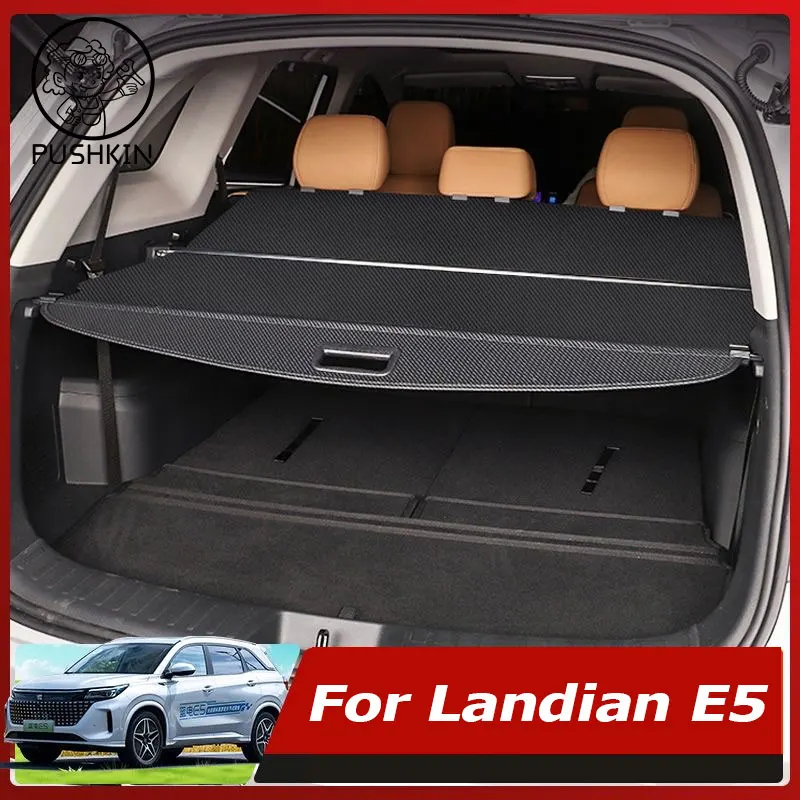 

Car Rear Trunk Curtain Cover For DFSK Landian E5 NEV 2024 2025 Retractable Storage Trunk Rack Partition Shelter Auto Accessories