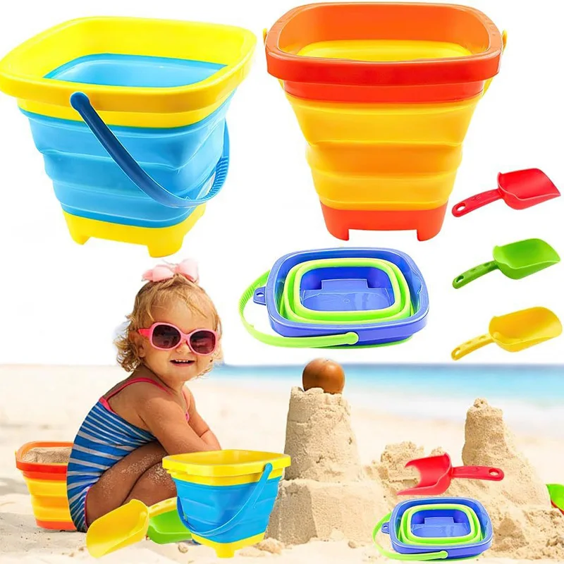 Strand Falten Eimer Multifunktionale Falten Wasser Eimer Angeln Quadrate Eimer Auto Waschen Outdoor Gardeen Supplie kinder Spielzeug