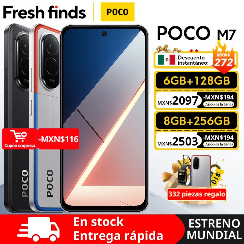 【World Premiere】POCO M7 Global Version Smartphone 128GB 256GB Snapdragon 685 NFC 7000mAh battery Immersive 6.9" FHD+ Display