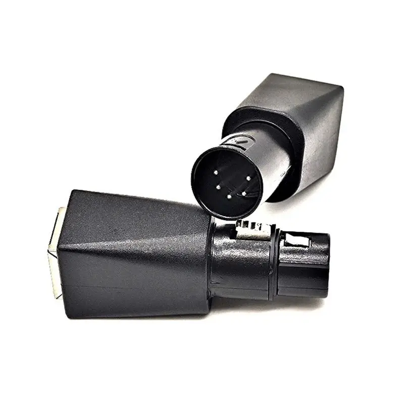 HFES 1Pair DMX To RJ45 Connector RJ45 Ethernet To 5 Pin XLR DMX Female & Male Adapter For Audio Video, Easy To Use Durable