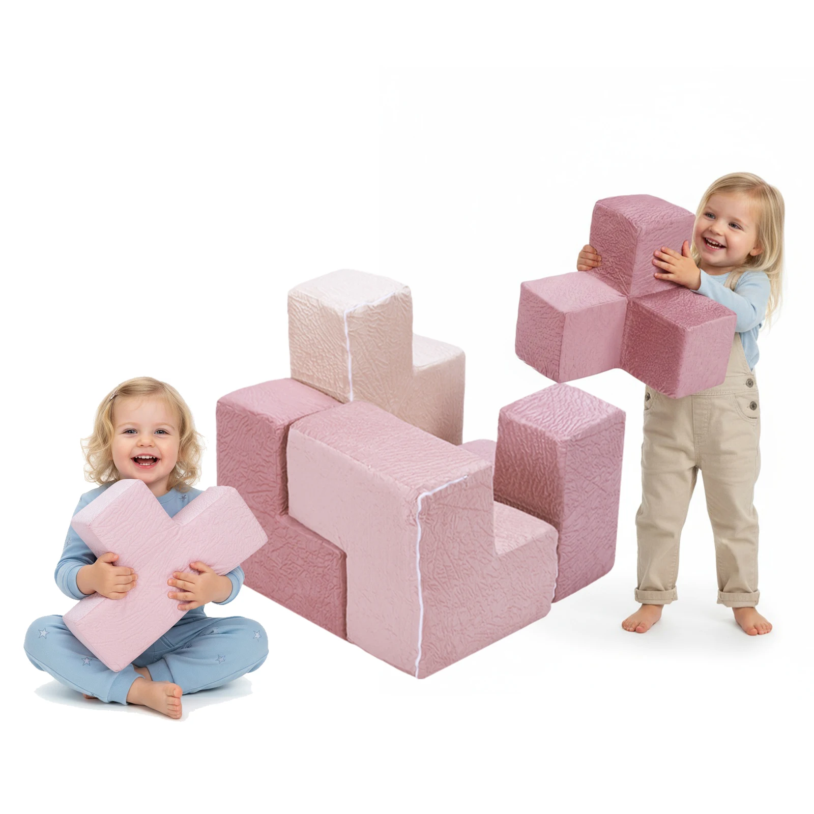 7Pcs/Set Modular Sofa Chairs Washable Inspiring Creativity Blocks Chair Wear Resist for Kids Bedroom Playroom Furnitures