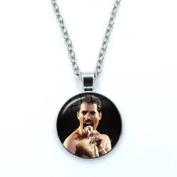 Queen Freddie Mercury Rock Star Glass Dome Cabochon Pendant Fashion Crystal Jewelry