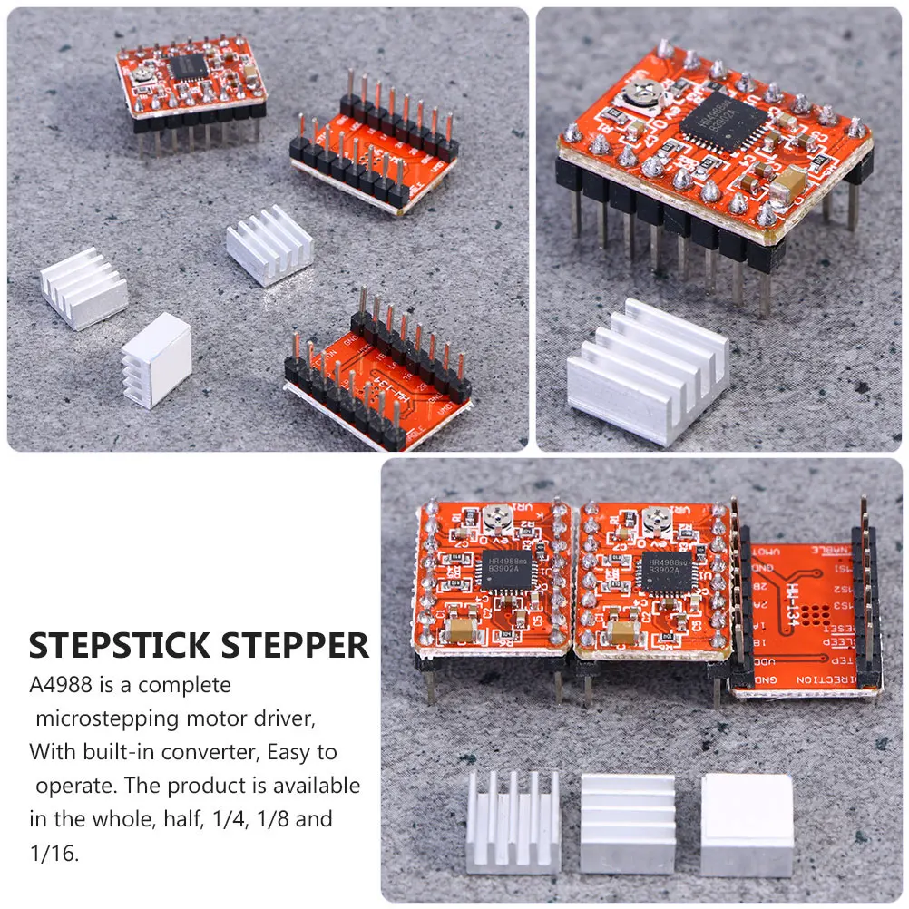 

5pcs A4988 Stepper Module for 3D Printer Microstepping Controller Overtemperature Adjustable Current