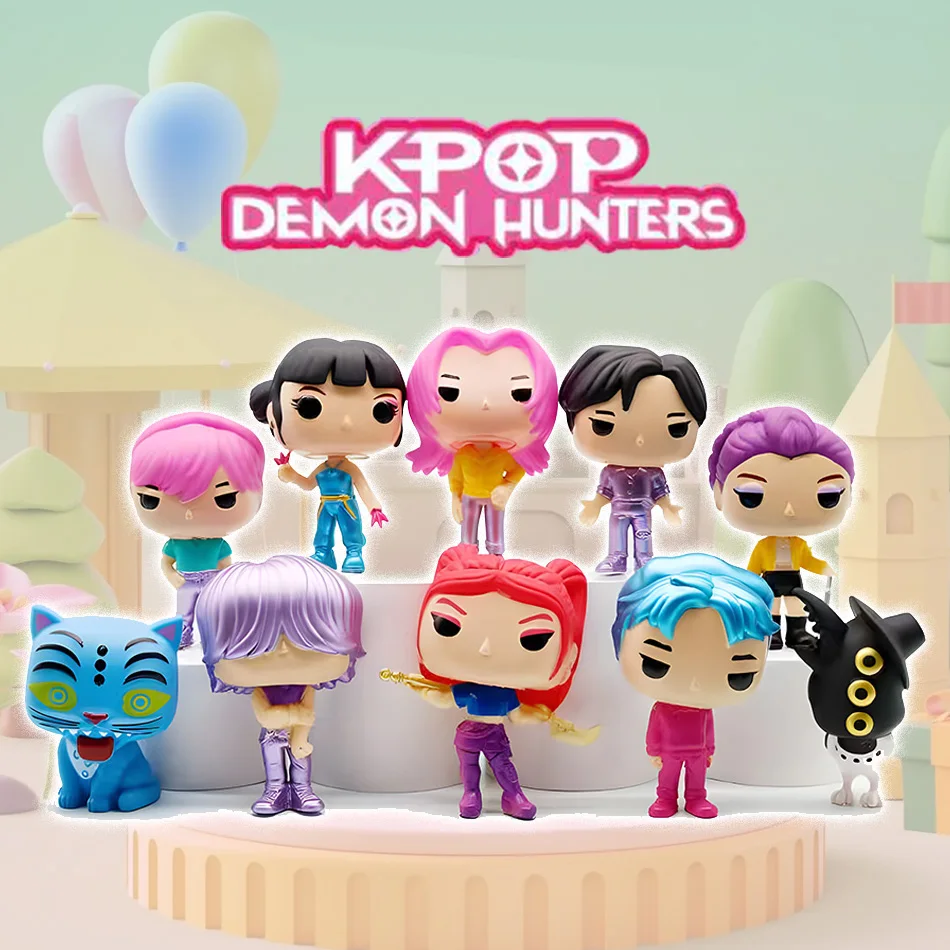 

Figuras de cazadores de demonios Kpop, modelo de Pvc, colección de figuras de Anime, estatua, decoración de escritorio, muñecas,