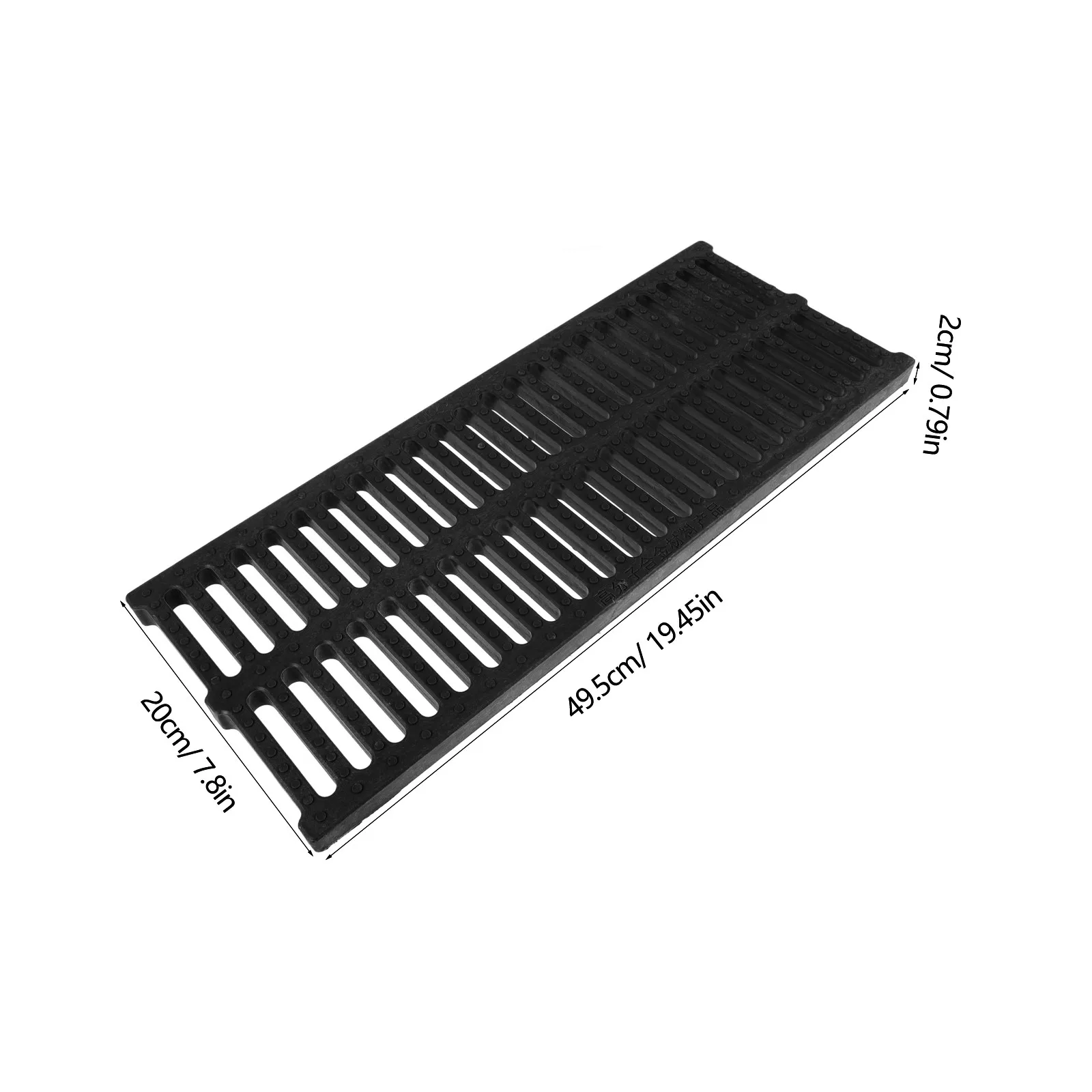 Plastic Drain Grate Cover Heavy Duty Outdoor Sewer Grate Rectangular Channel Rainwater Drain Strainer for Indoors Outdoors