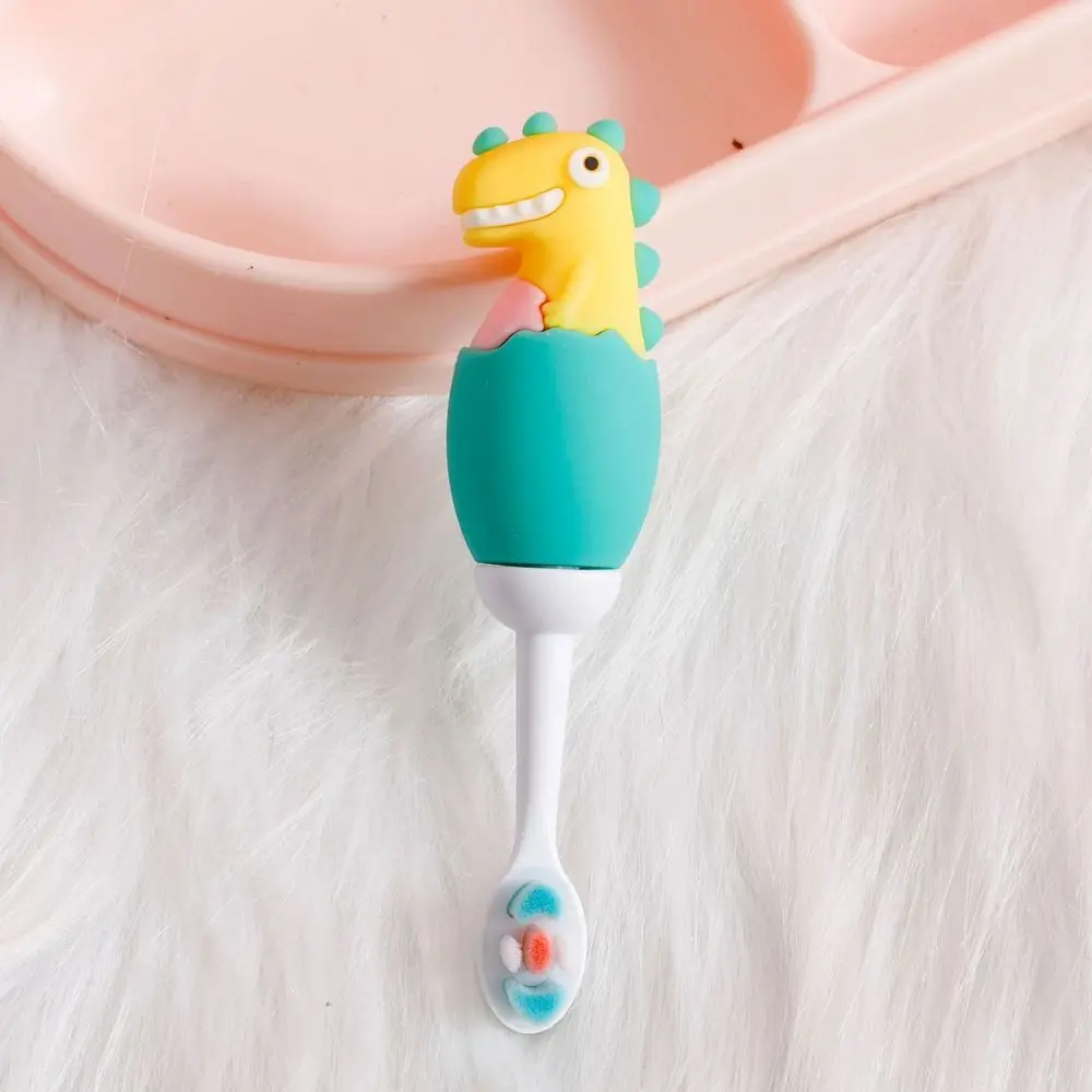 Food Grade Dinosaur Multi-color Baby Care Product Silicone Toothbrush Kids Toothbrush Children's Toothbrush Cleaning Toothbrush