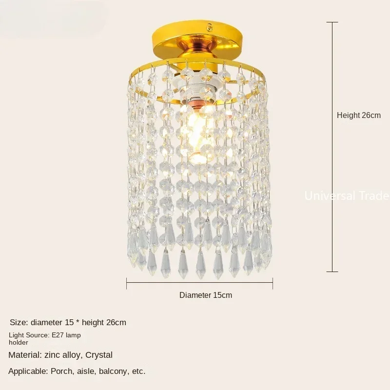 MIY Fashion LED lámpara de techo de cristal dormitorio luces de techo de acero inoxidable lámpara led K9 cristal led lustre luces de techo