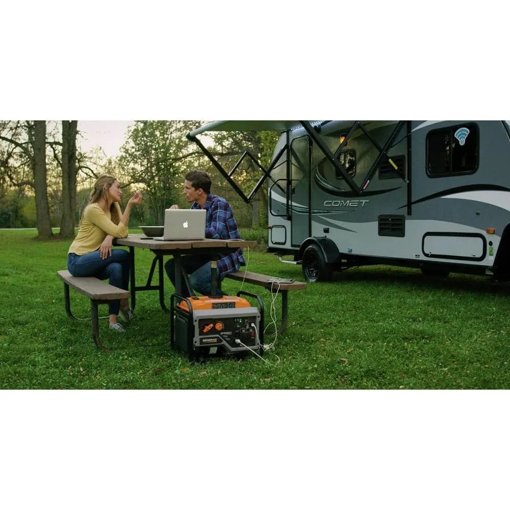 Gas Powered Open Frame Portable Inverter Generator - Quieter & Lighter Design  - Produces Clean, Stable Power - CARB Compliant