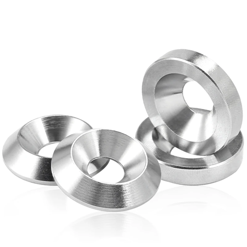 Arandelas cónicas de acero inoxidable M3 M4 M5 M6 M8 M10 304, arandelas planas avellanadas sólidas, arandelas cónicas cóncavas y convexas