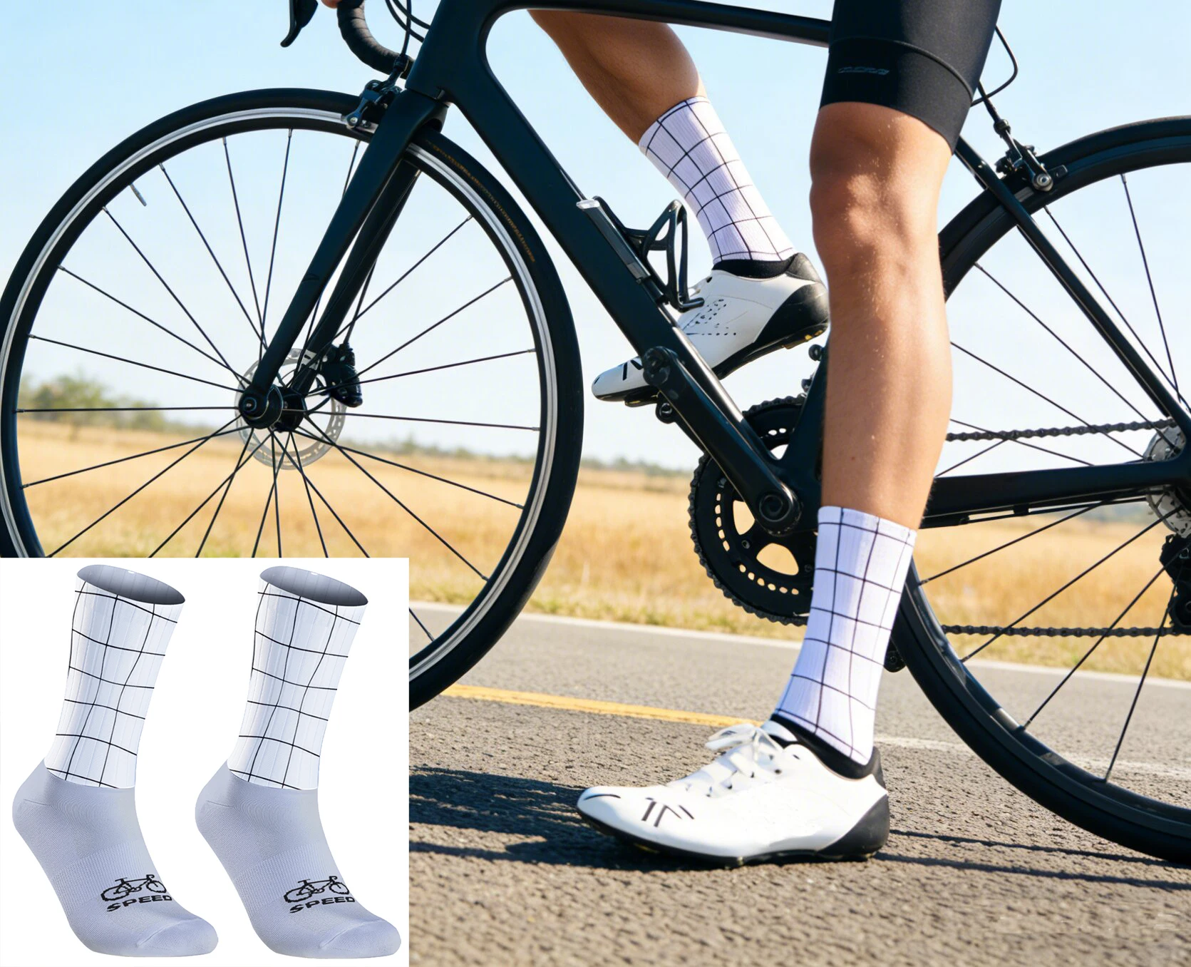 

Противоскользящие велосипедные носки: комфортные, влагоотводящие, для активного отдыха, модный аксессуар для велоспорта, новинка 2026 года