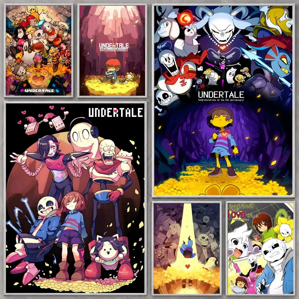 Game Undertale Poster canvas wall art print wall painting home decor living room bedroom wall picture