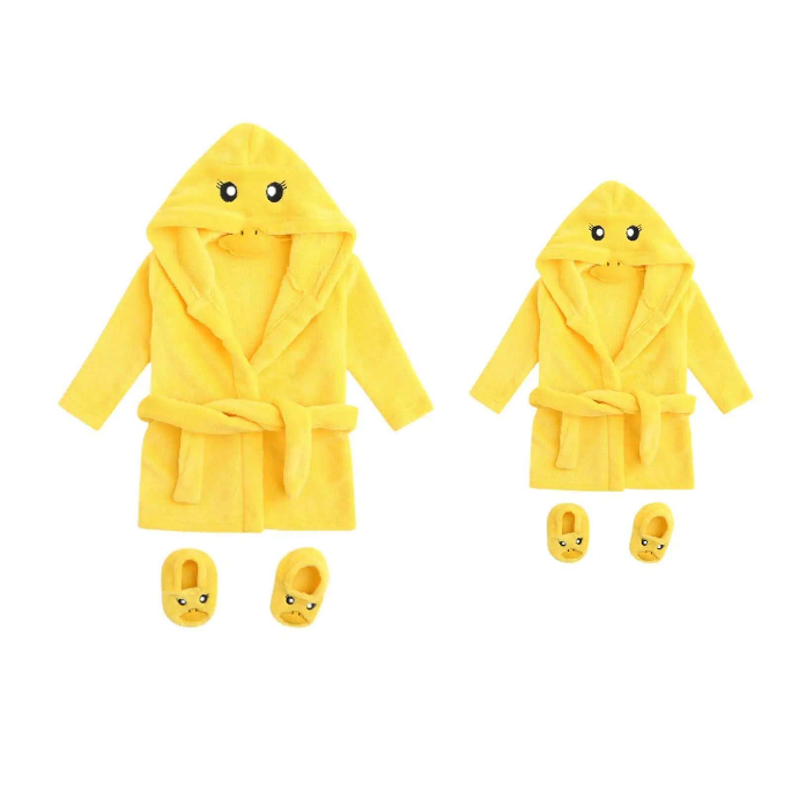 Roupão de banho com capuz e sapatos, poncho respirável, toalha, cobertor, roupas, amarelo, desenho animado, roupão para banho, bebê, piscina, praia, recém-nascido