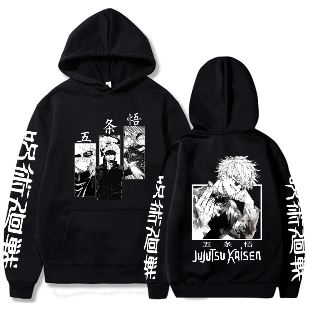 Anime Hoodies Jujutsu Kaisen Sweatshirt Satoru Gojo Sweatshirt Itadori Hoodie Streetwear Pullover Plus Size Autumn Winter Hoodie