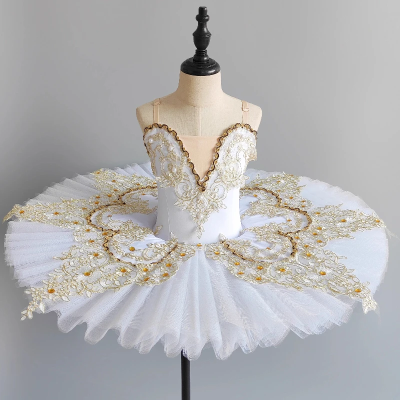 Classic Professional Ballet Tutu Kids White Swan Lake Ballerina Party Dance Costume Ballet Dress Princess Birthday Costumes