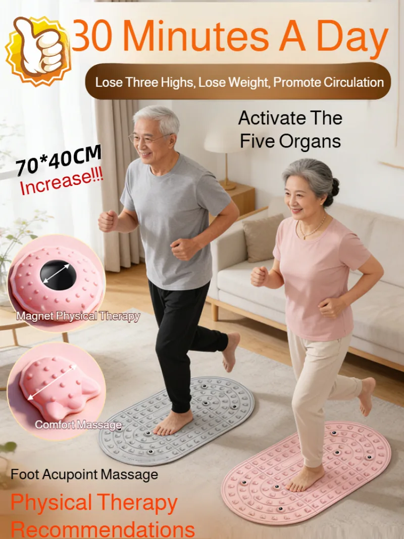 Upgraded Magnetic Foot Massage Mat Soft Silicone Acupressure Pad for Home Foot Reflexology & Fitness