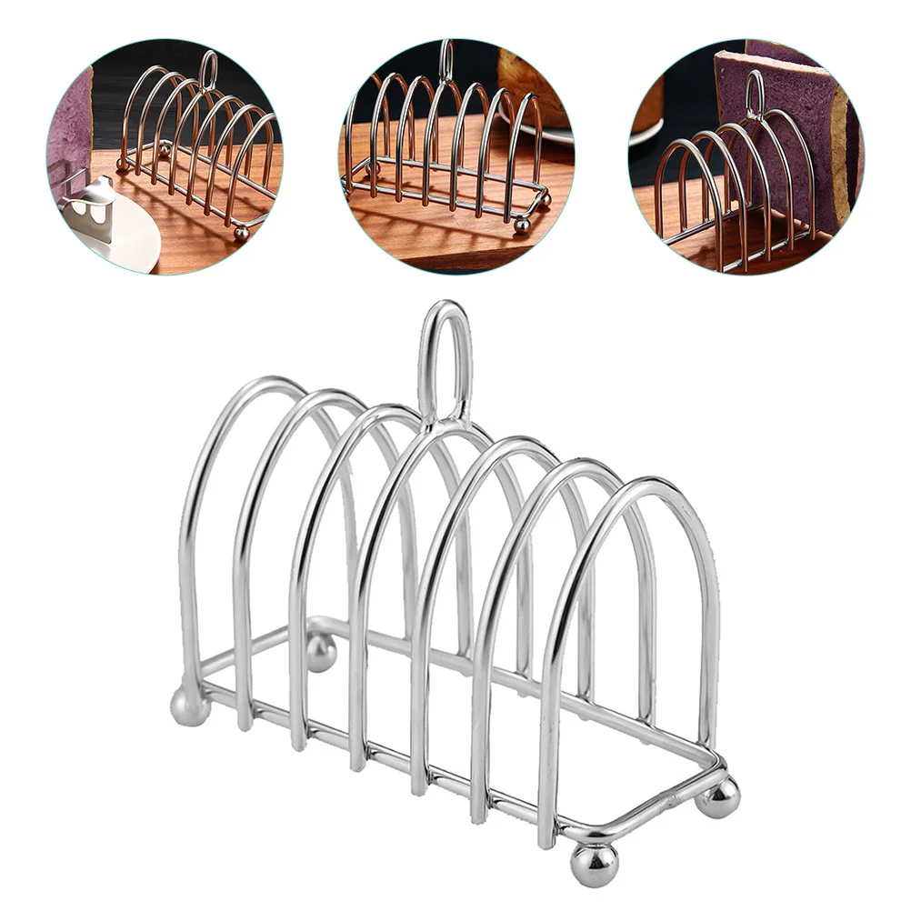 

Bread Rack Toast Tabletop Serving Racks Stainless Steel Stand Kitchen Accessory