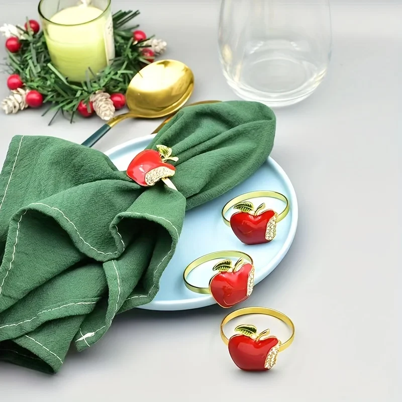 

2pcs Napkin Rings Exquisite Wear-Resistant Table Decoration Napkin Clasp Household Western-Style Banquet Plate Accessories