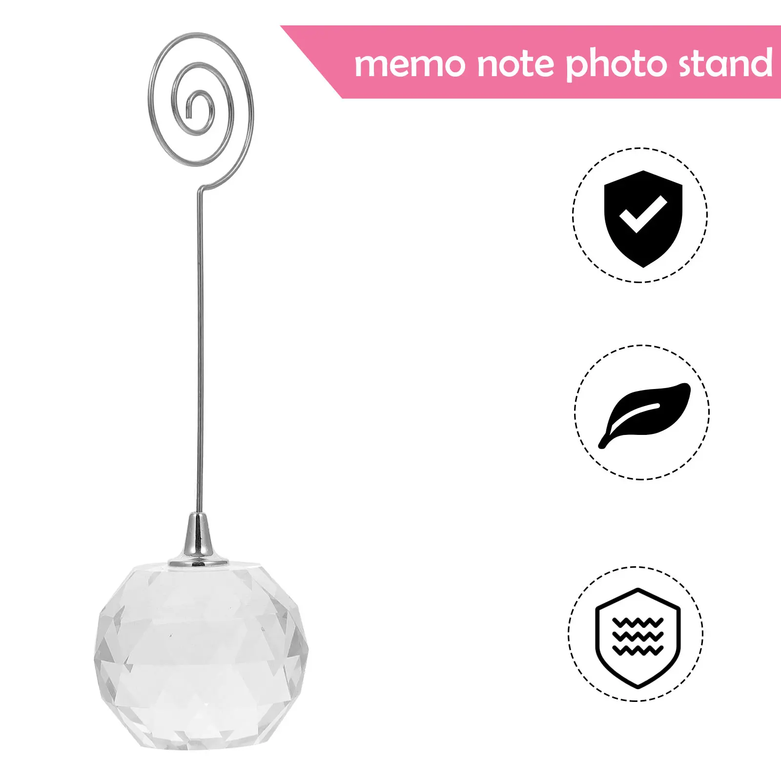 حامل بطاقة عمل كريستال ممتاز، حامل اسم الزفاف الإبداعي لعرض قائمة الصور المستقرة، ديكور طاولة أنيق لحفلات الزفاف