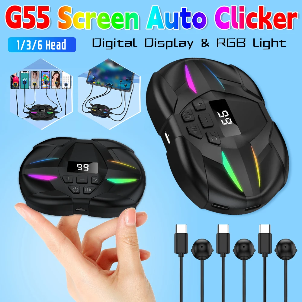 

Для Android i-OS экран мобильного телефона автоматический кликер регулируемый бесшумный кликер оборудование для прямой трансляции кликер для игровых покупок