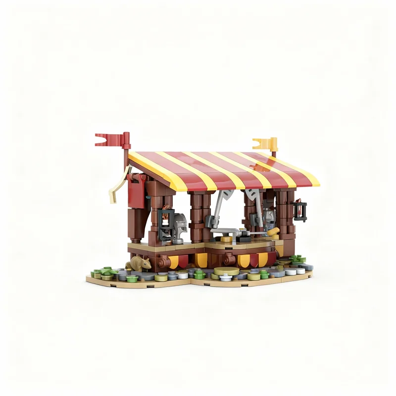 

367pcs MOC Armor Market Castle Model Building Blocks Construction Toy Christmas Gifts DIY Creative Idea Education Birthday Brick