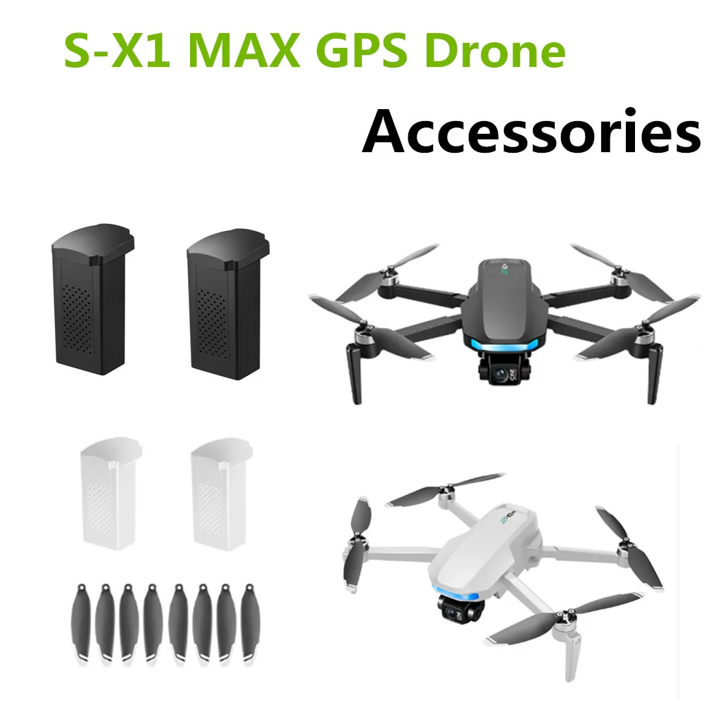 

S-X1 MAX GPS аксессуары для дронов аккумулятор 7,4 В 1600 мАч/пропеллер кленовый лист для S-X1 MAX запасные части для дронов