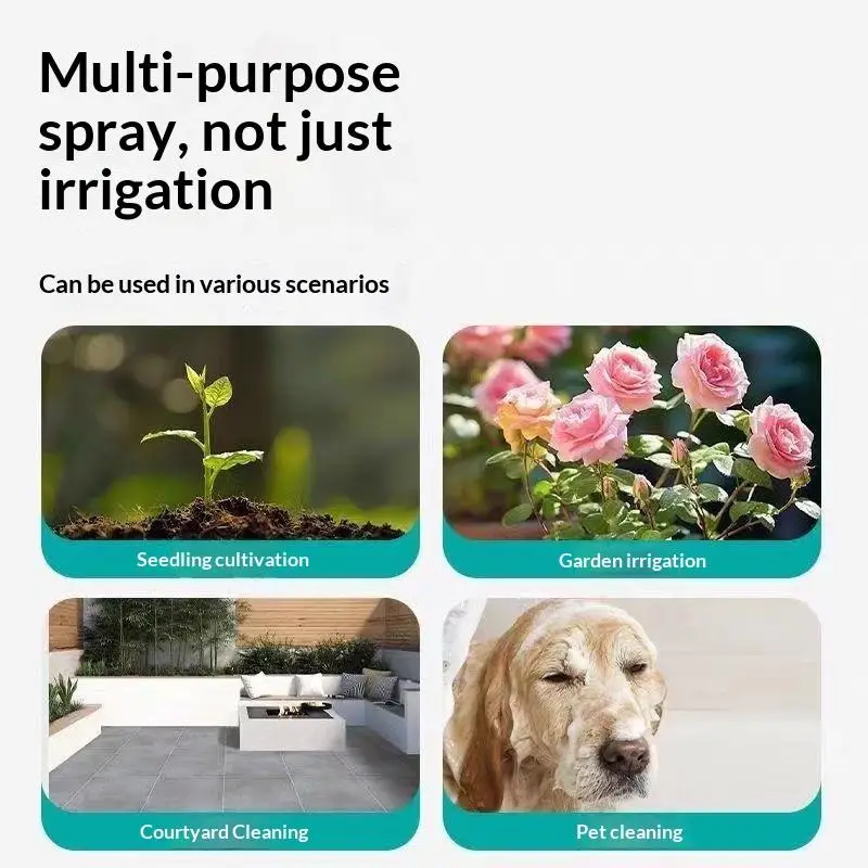 1Pcs Adjustable Garden Water Hose Nozzle Multiple Spray Modes Comfortable Grip