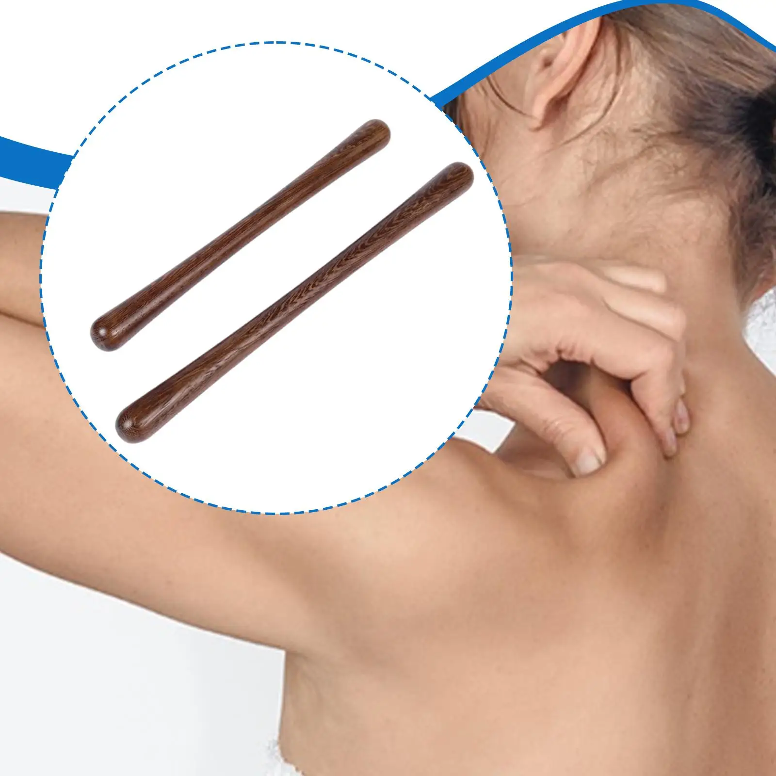 

Wood Back Massage Stick Tool for Senior Citizens, Sturdy Ergonomic Design Traditional Equipment