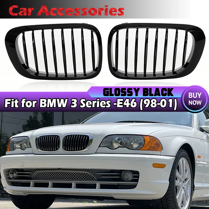 Rhyming Front Bumper Kidney Grille Racing Grill Fit For BMW 3 Series E46 Coupe 3 Door 1998 - 2003 Car Accessories Performance