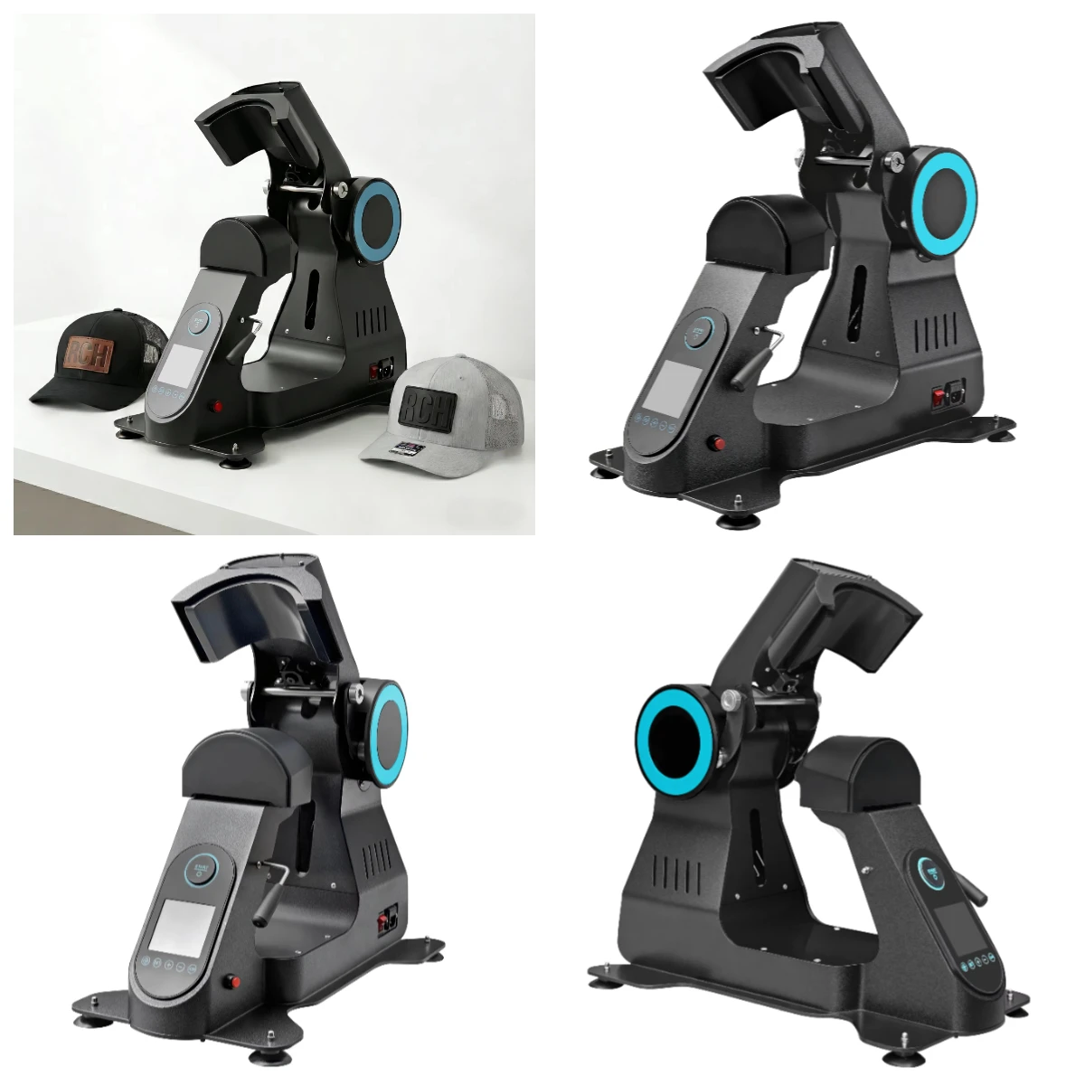 

WJW Fully Automatic Cap Press Machine with Dual Heating Alignment Electric Hat Heat Press for Sublimation Printing