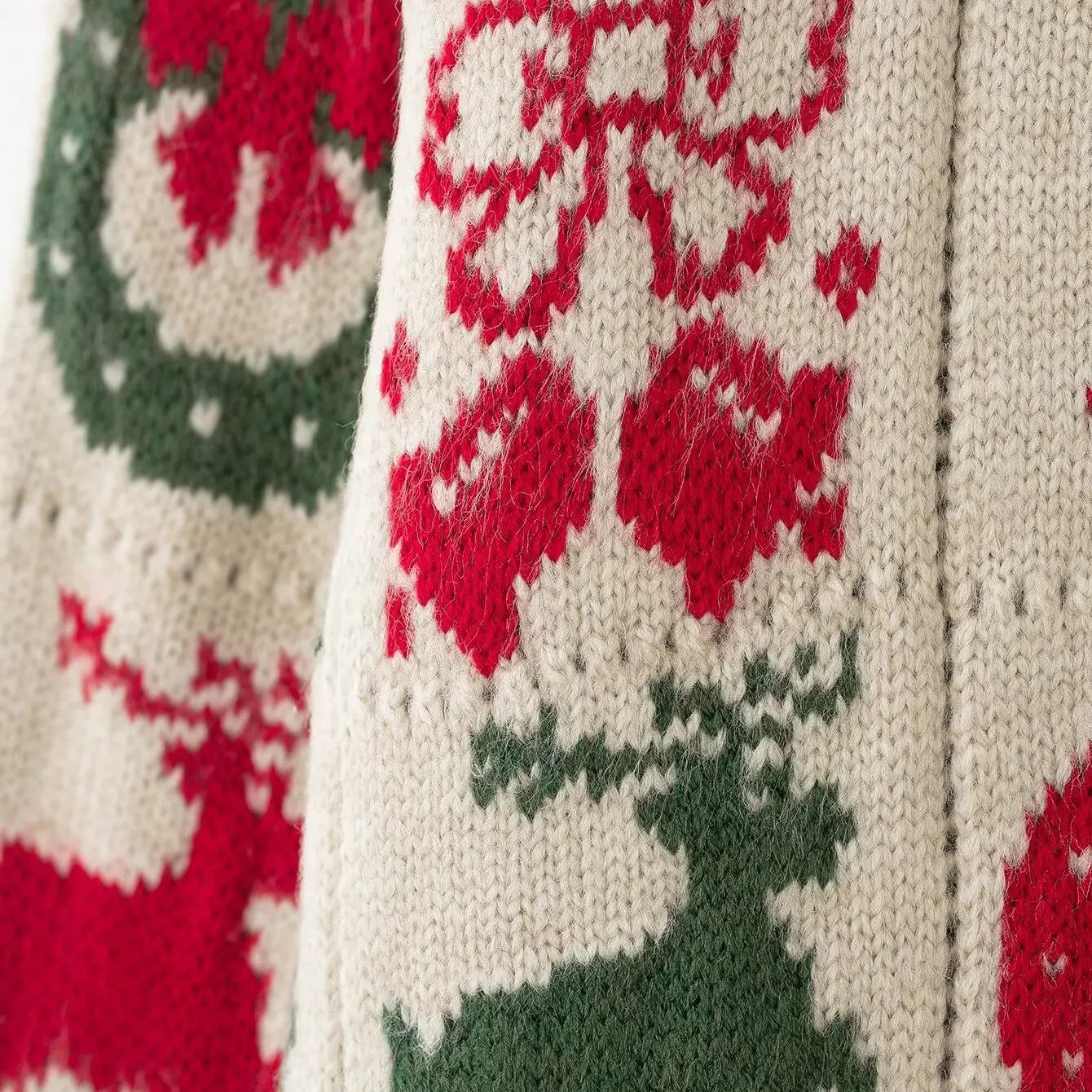 Jaet de punto con motivo de Cisas Faionable KASLEAD para mujer, cárdigan largo abierto de fibra de poliéster con patrón Le