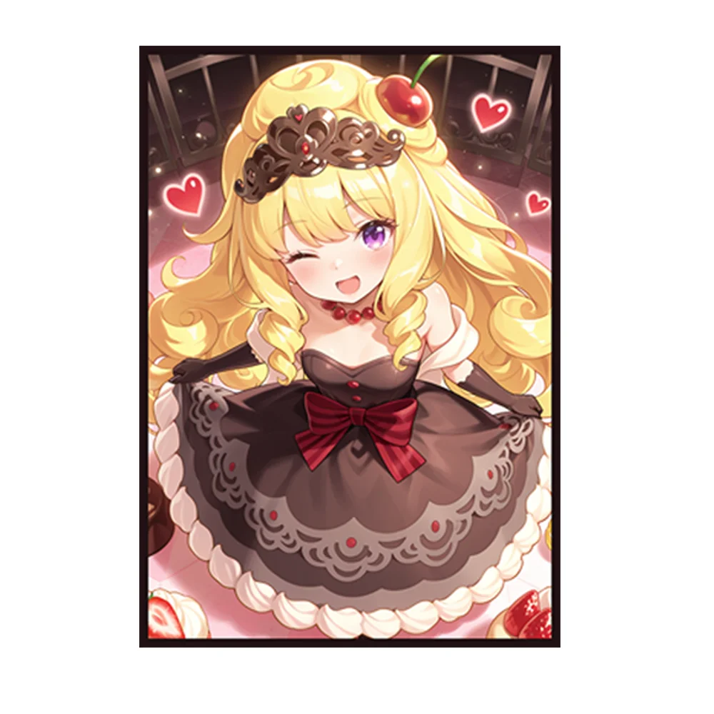 63 x 89 mm, 50 Stück, niedliche Anime-Kartenhüllen für Mädchen, für Spielkarten/YGO-Kartensammlung, Lieblings-Cartoon-Hüllen des Spielers