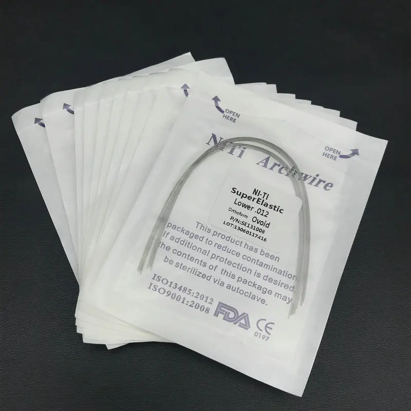 100pcs/10Packs Orthodontic Dental Super Elastic Oval Form Niti Round Arch Wires