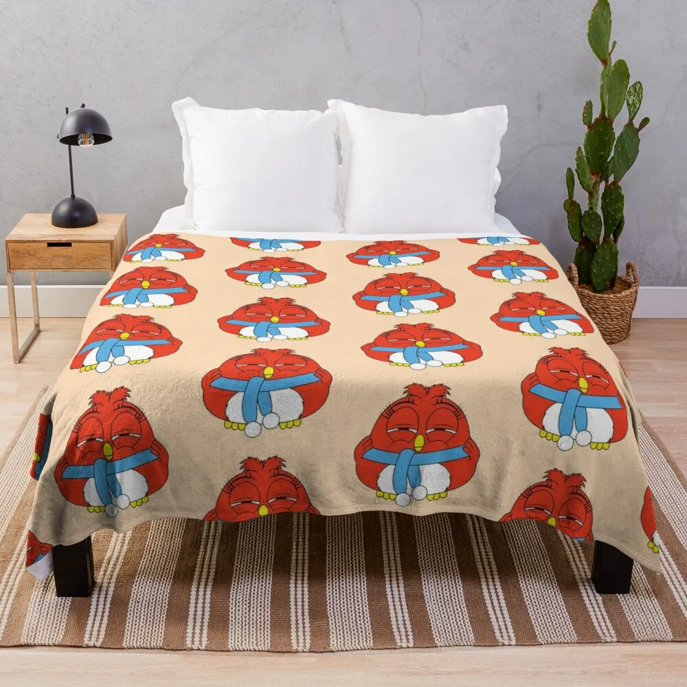 

sleepy christmas bird Throw Blanket Nap Fashion Sofas Blankets