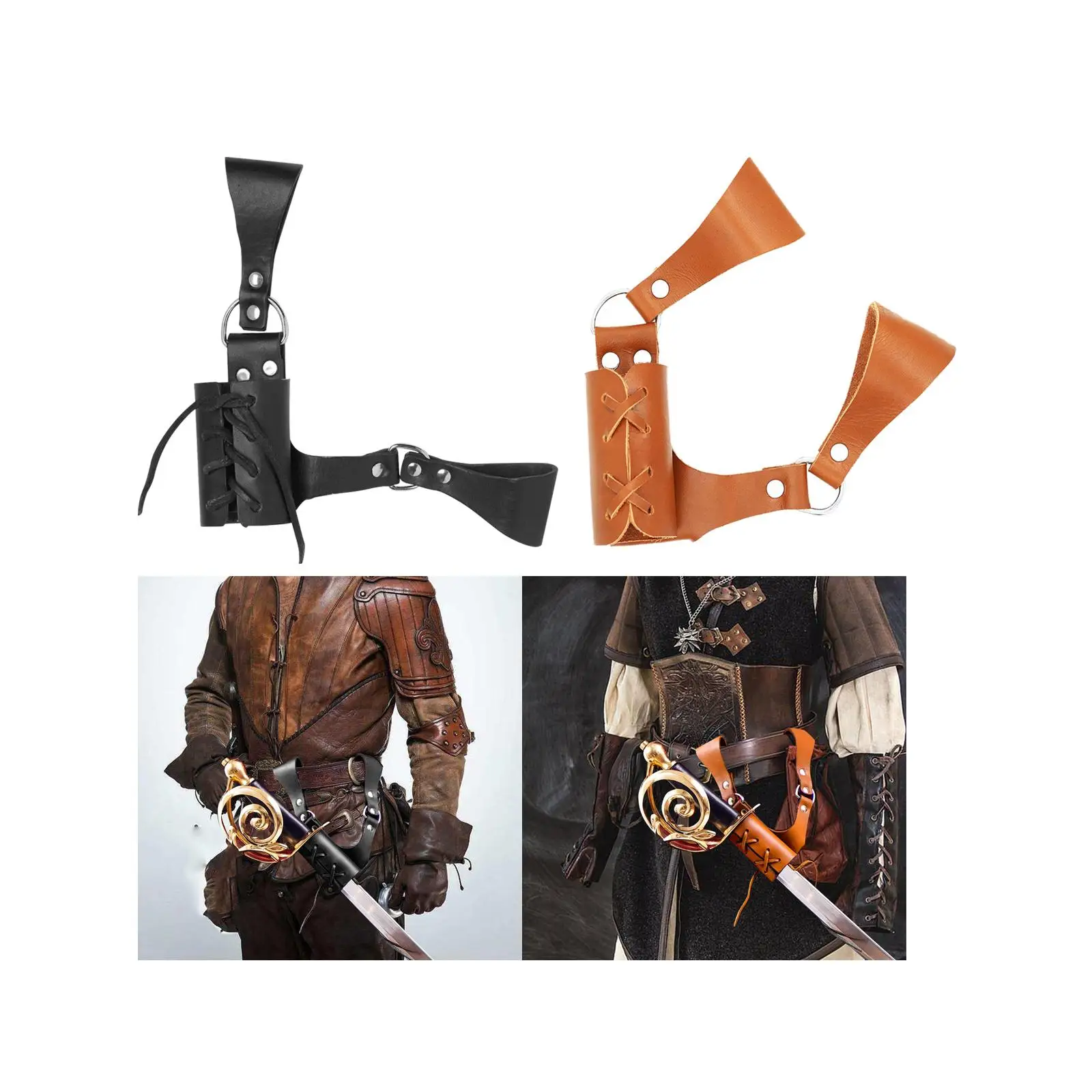 Espada Medieval de rana de estilo Vintage, espada Medieval, Rapier, soporte de cinturón para juego de rol de Assassin Knight