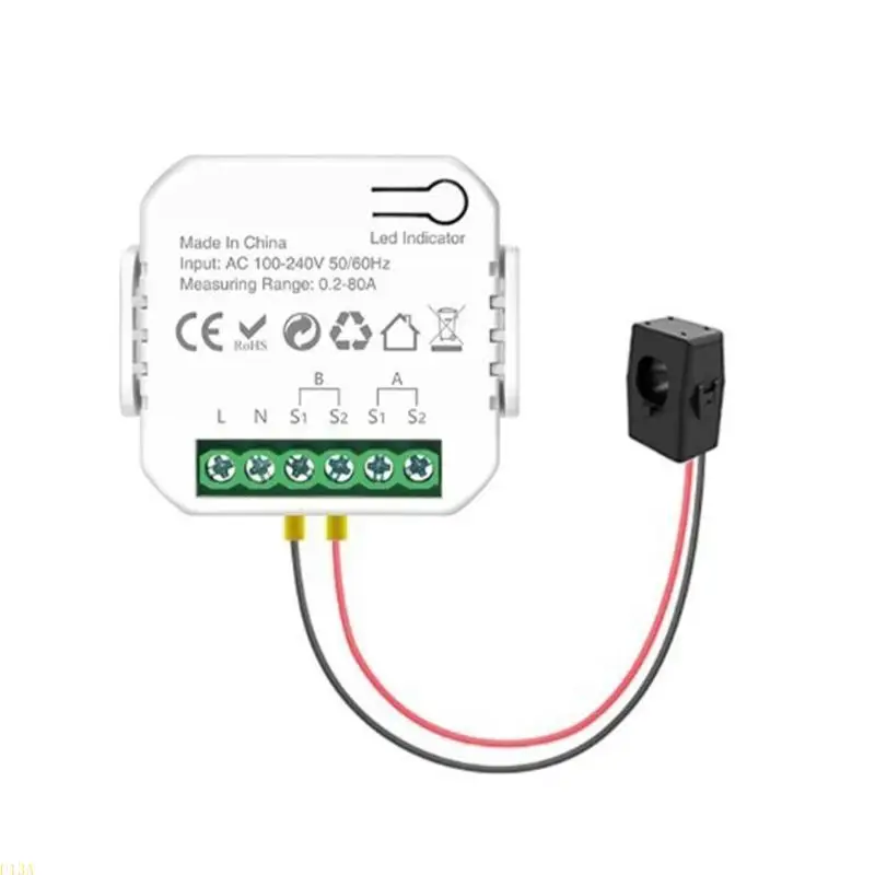 U13A Upgrades Power Consumption Monitors Meter ABS Wireless Intelligent KWh Meter Energy Consumption Meter Simple Installation